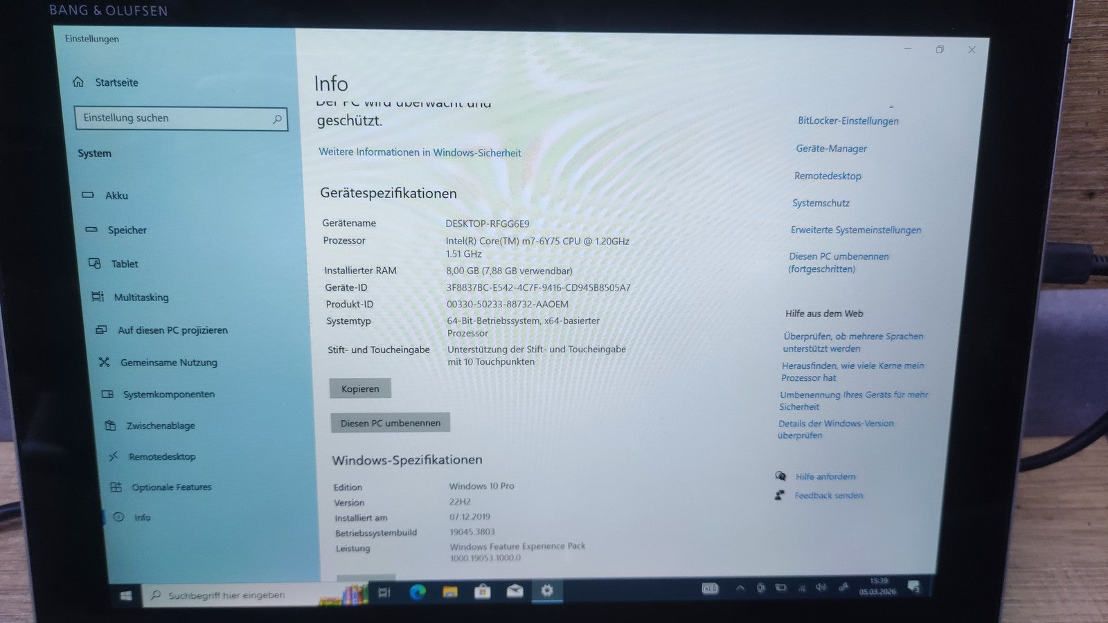 HP Elite x2 1012 G1 Tablet 2-in-1 Touch 12" 1920x1280 M7-6Y75 8GB 256GB SSD LTE