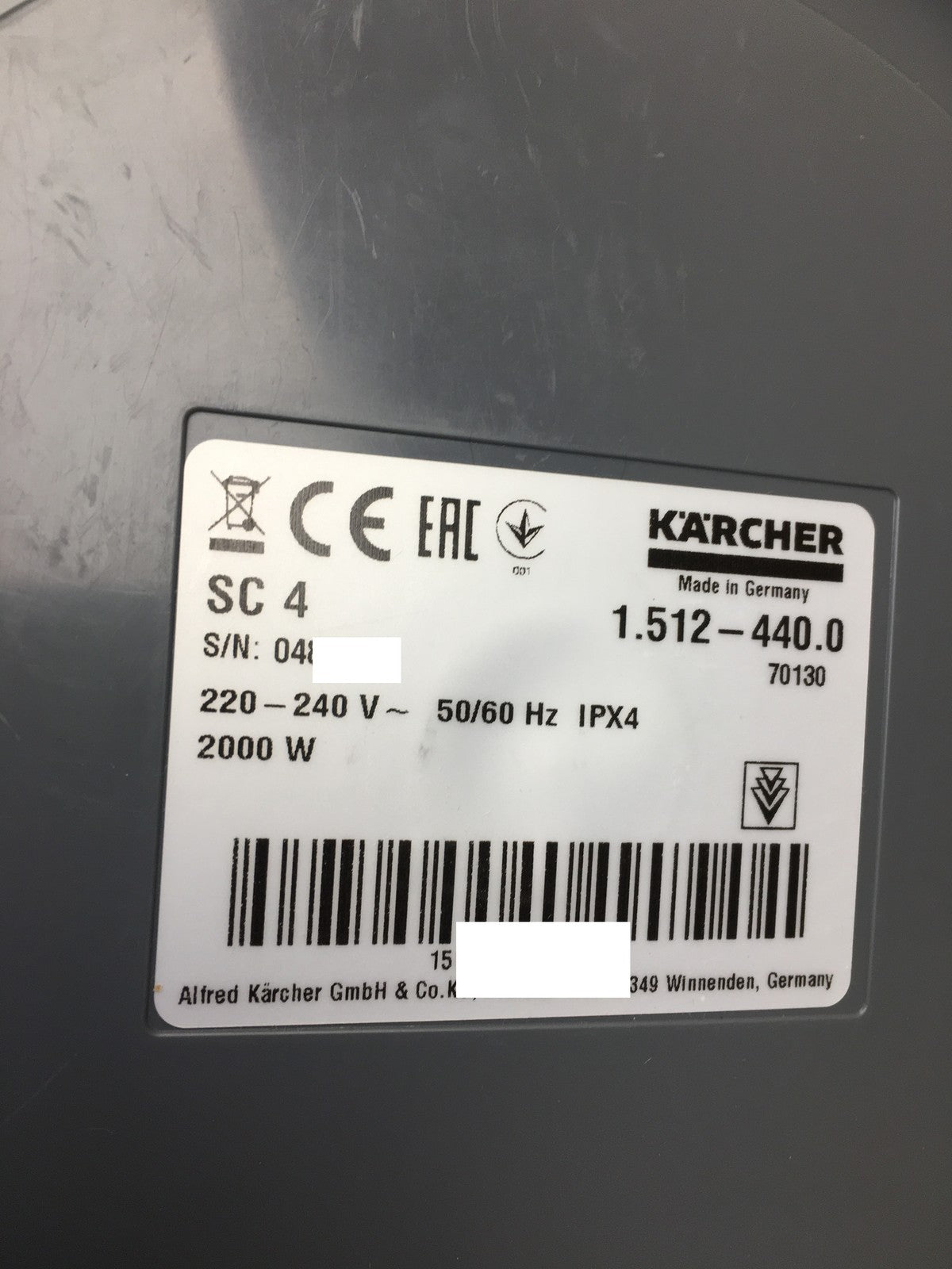 Kärcher SC4 Premium Dampfreiniger 1.512-440.0 2000W, I38284
