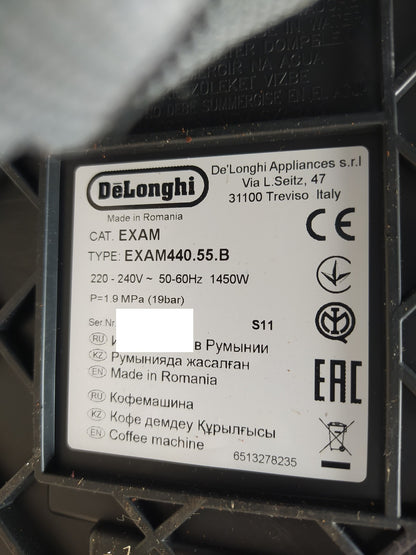 DELONGHI EXAM440.55.B Kaffeevollautomat Schwarz, I37369