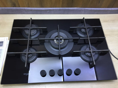 Whirlpool AKW 7523/NB Gas-Kochfeld, 5 Brenner, schwarz, I34130