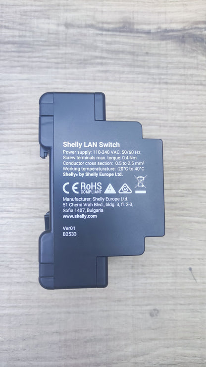 Shelly LAN Switch Ethernet Netzwerk Switch Für Die DIN Schiene, I37600
