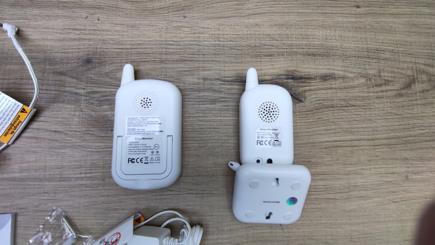 GHB Babyphone UU24, Monitor mit Kamera 2,4 GHz Nachtsicht, I38508