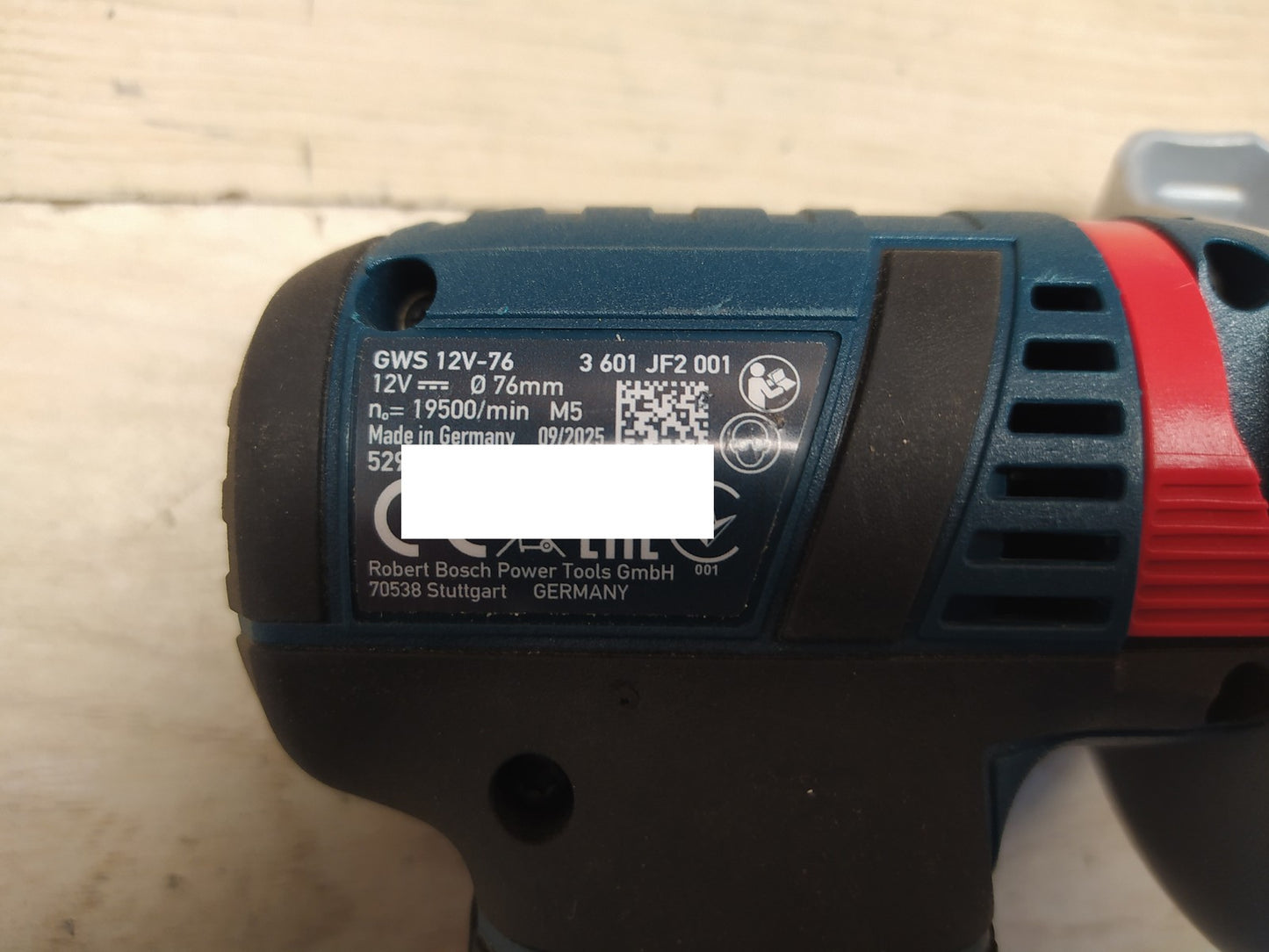 Bosch Professional GWS 12V-76 Akku-Winkelschleifer solo, I38497