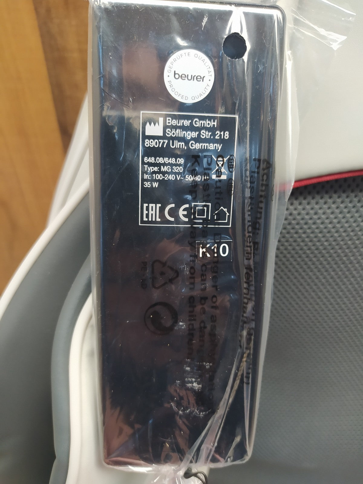 Beurer MG 320 Massagesitzauflage, für Rücken, Nacken, Oberschenkel, I36694