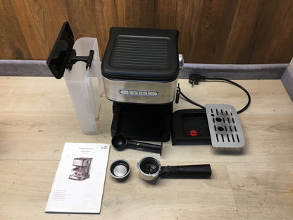 SENYA CM8501BA-GS Kaffeemaschine mit Milchaufschäumer, 850W, I36084