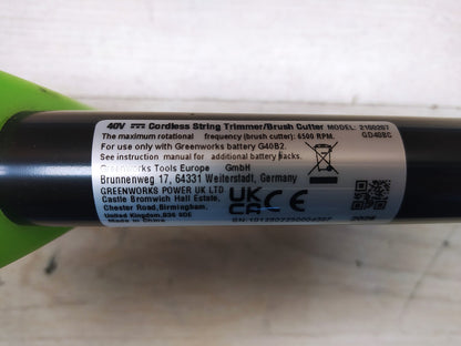 Greenworks Akku-Rasentrimmer und -Sense 2in1 GD40BC SOLO, I37215