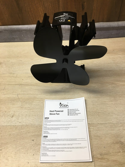 VODA 4-Flügel Holzofen Ventilator Wärmebetrieben, I37085
