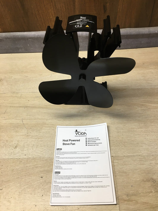 VODA 4-Flügel Holzofen Ventilator Wärmebetrieben, I37085