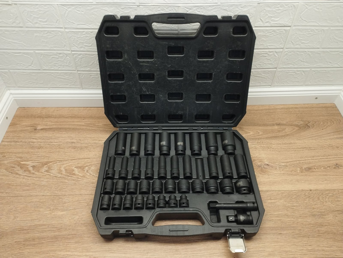 KS Tools 515.0065 Sechskant-Kraft-Stecknuss-Satz CrMo 39-teilig