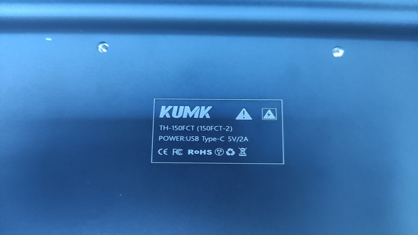 KUMK tragbarer Monitor 15" FHD 1920x1080 IPS HDMI USB-C Lautsprecher schwarz