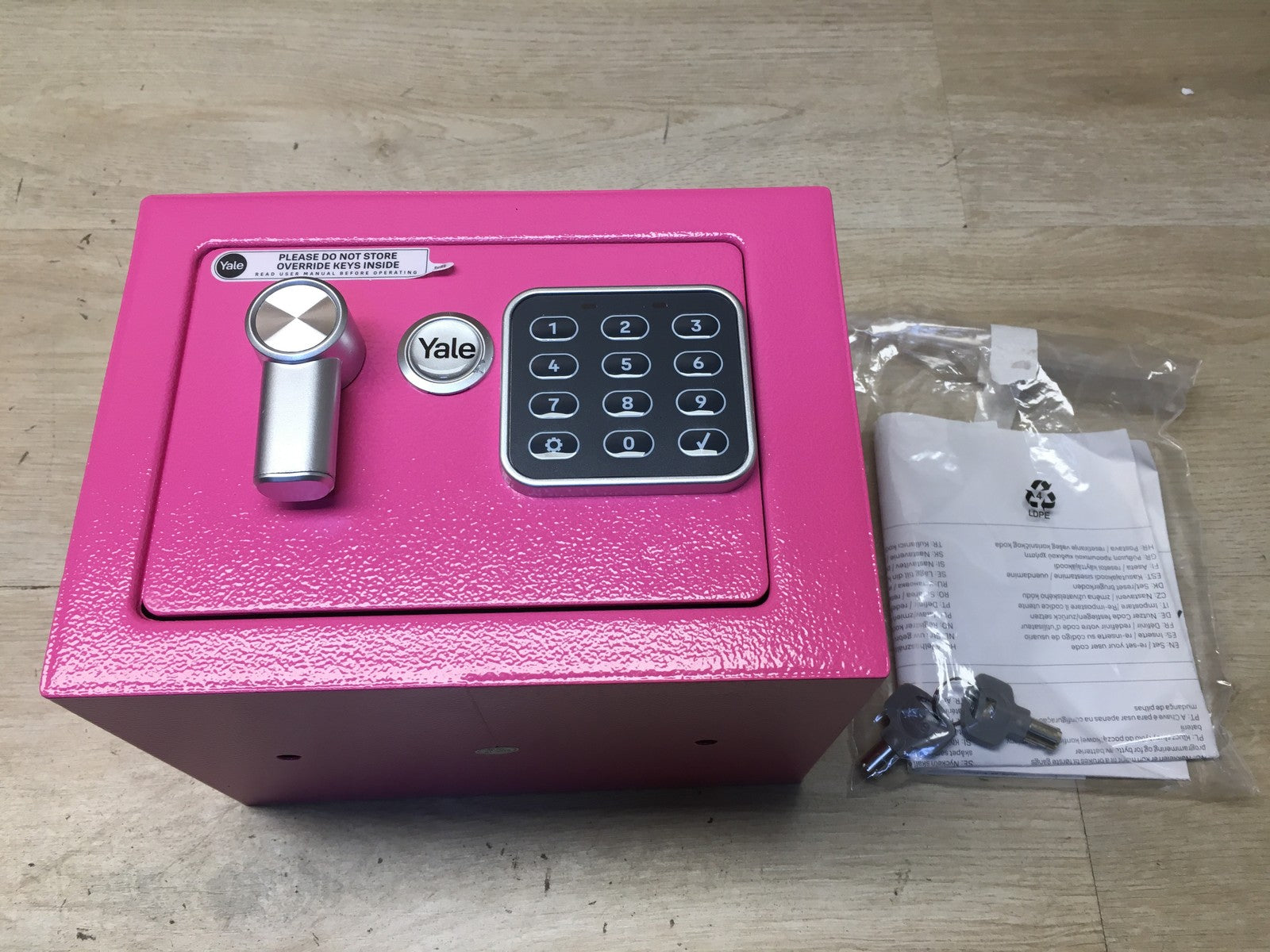 Yale Elektronischer Tresor YSV/170/DB2/P, Rosa, I37970