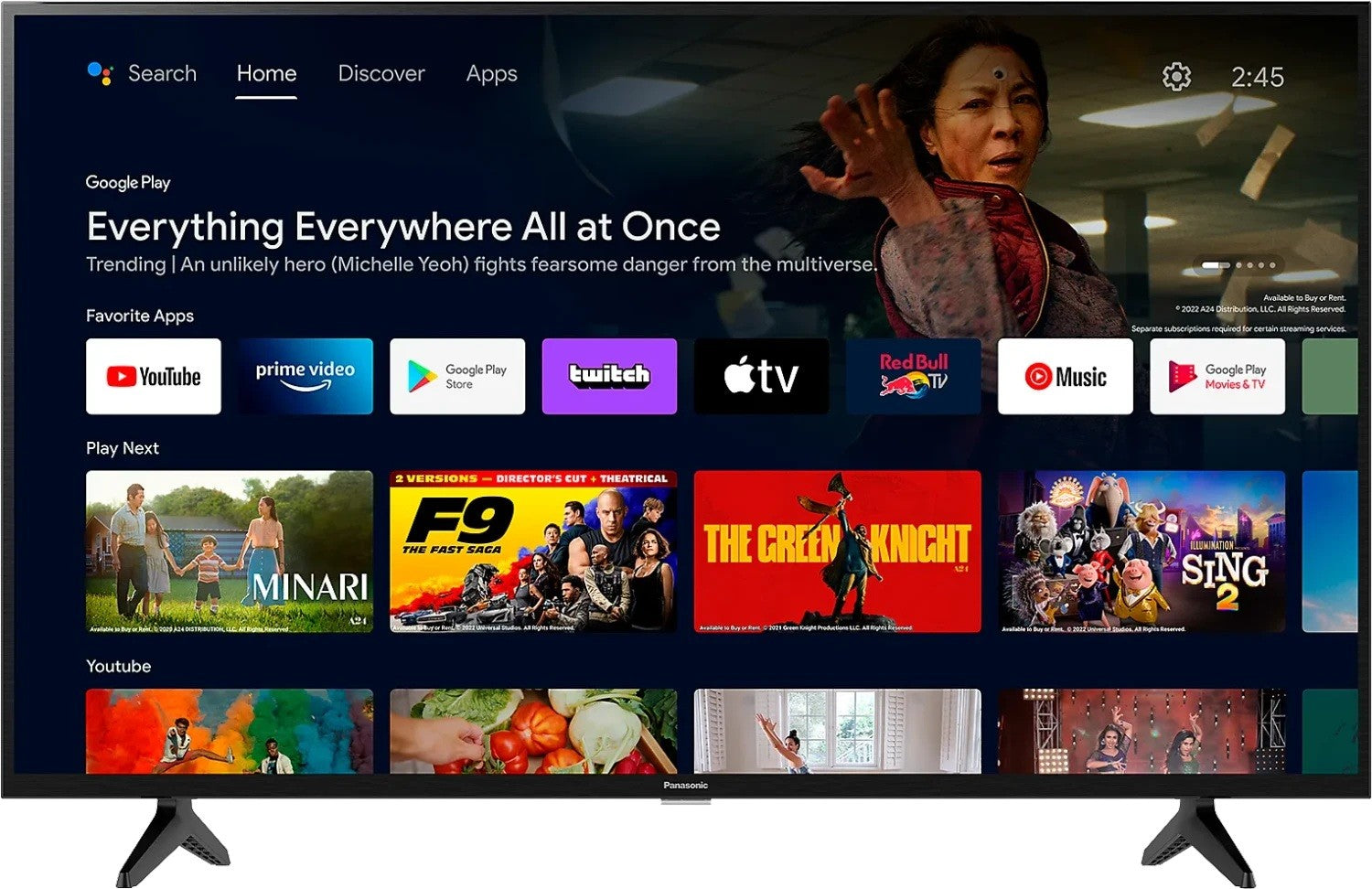 Panasonic TX-24MSW504 Smart TV Monitor 24" HD 1366x768 HDR10 HDMI WiFi Android