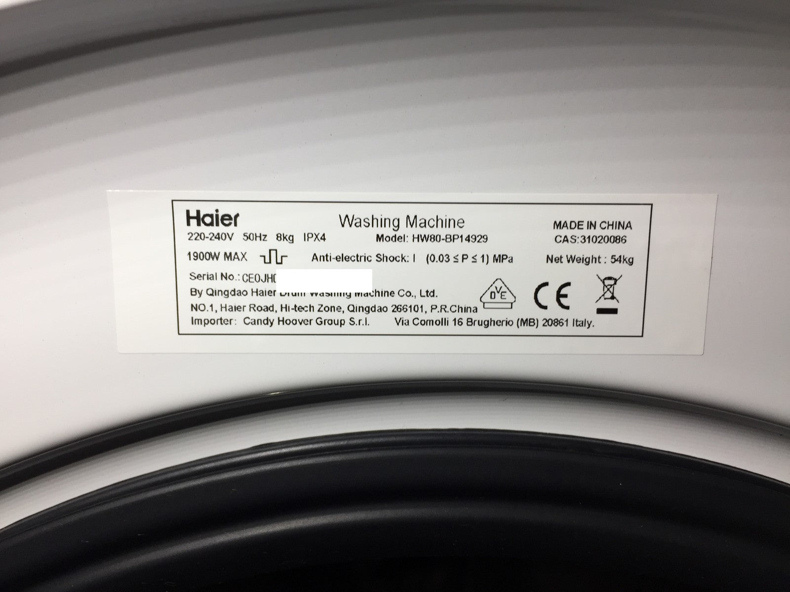 HAIER Frontlader Waschmaschiene HW80-BP14929, 8 Kg, I34351