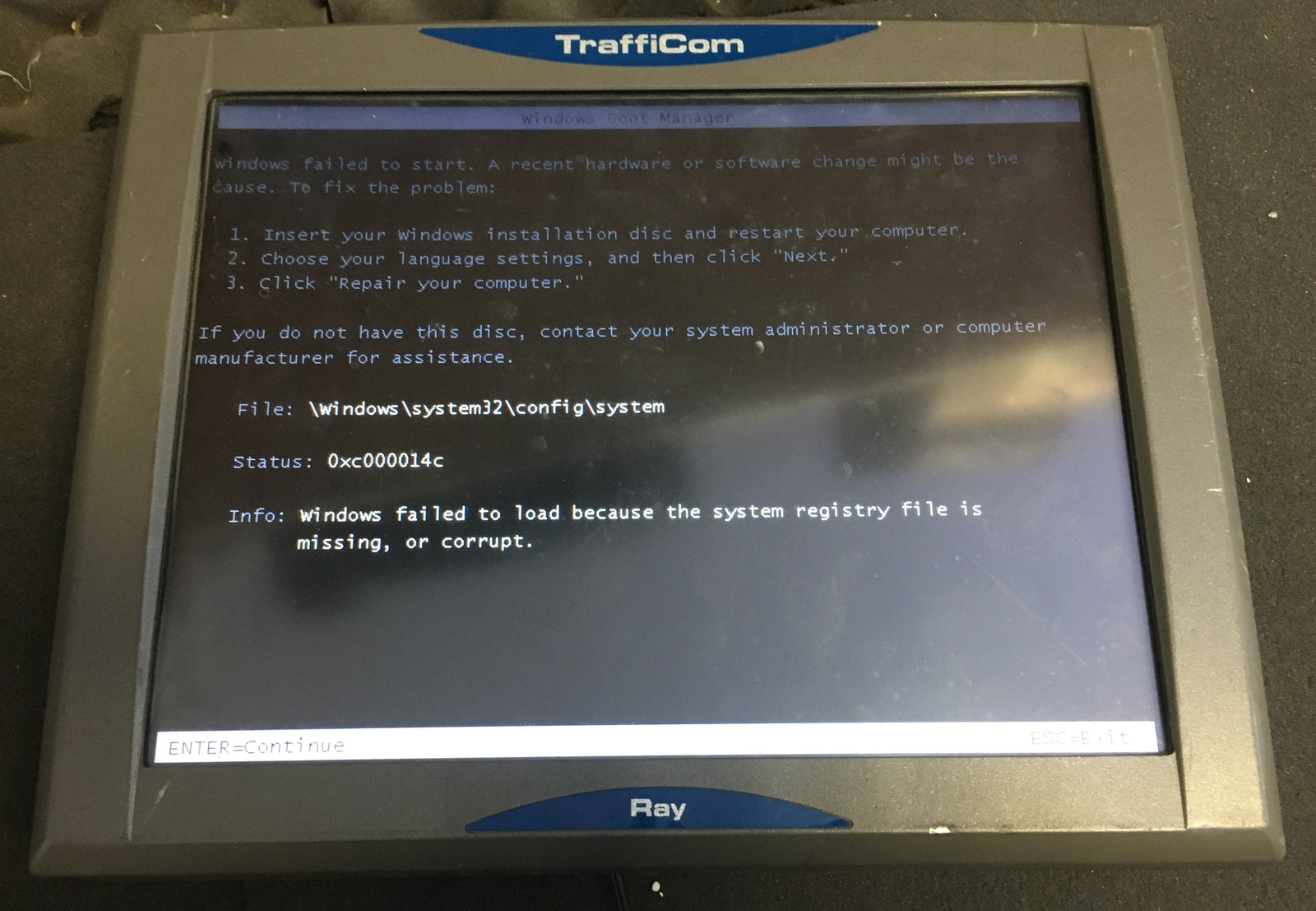 Consafe TraffiCom Ray Rugged Embedded Computer 12,1" Touch Intel Atom N270 16GB