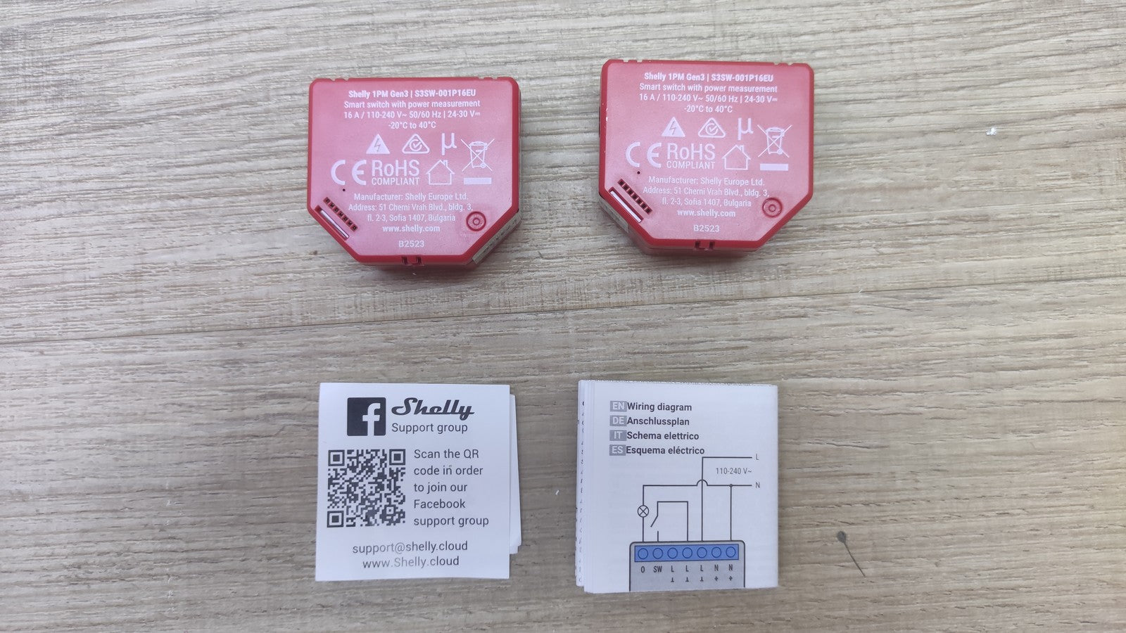 Shelly 1PM Gen3 WLAN Smart Relais Schalter, Strommessung, 2 Stück, I38955