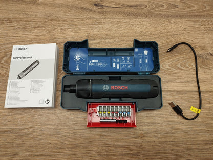 Bosch Professional GO 3 Akku-Stabschrauber mit Werkzeugbox Bit-Set 601 JH2 200