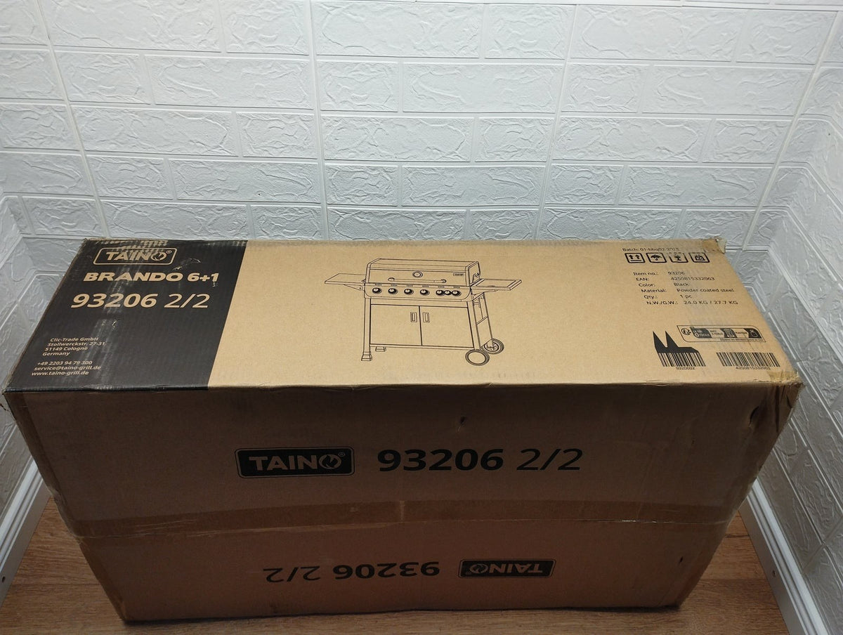 TAINO Brando 6+1 Gasgrill 93206, 6 Brenner Seitenkocher BBQ Grillwagen