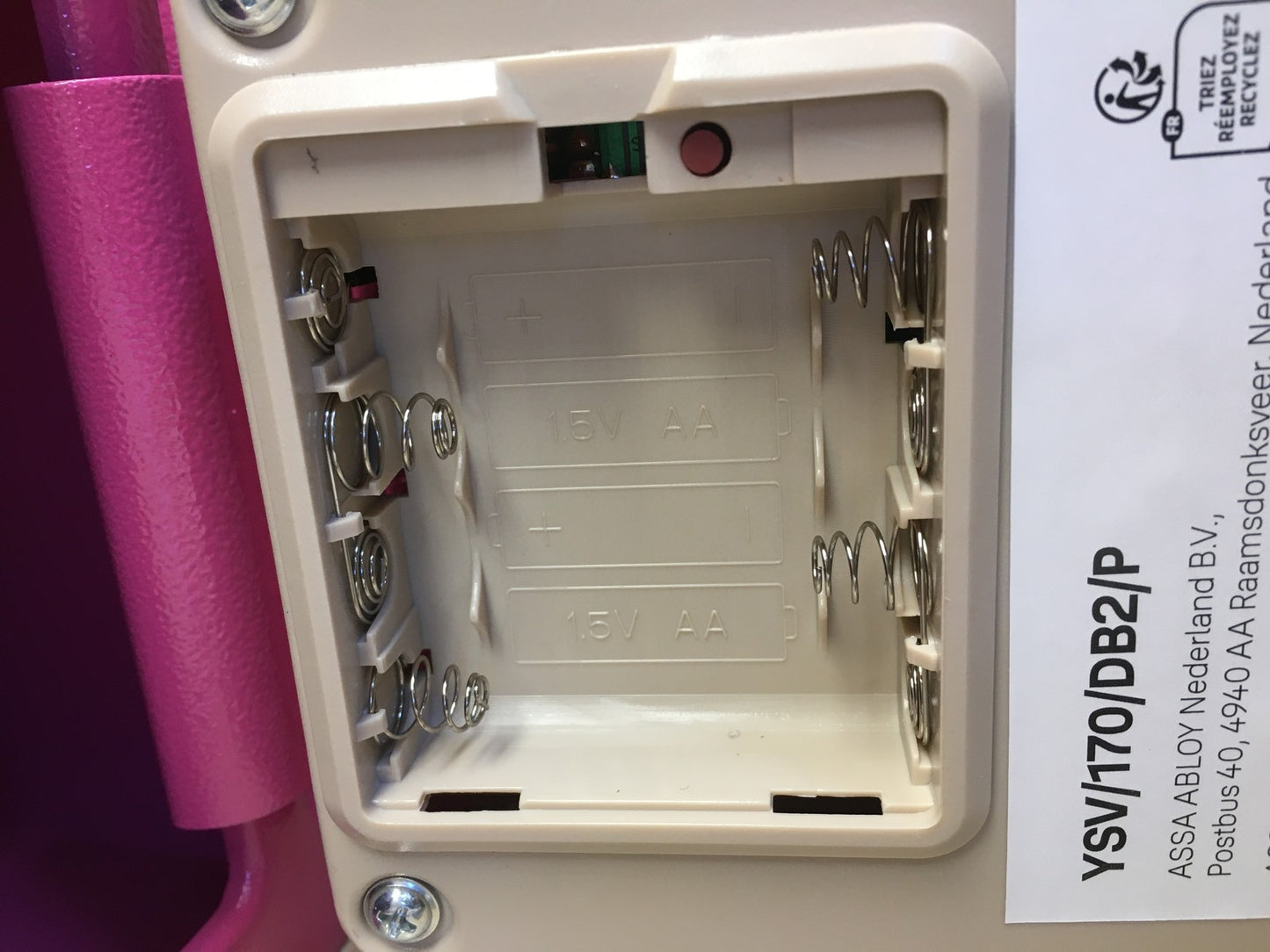 Yale Elektronischer Tresor YSV/170/DB2/P, Rosa, I37970