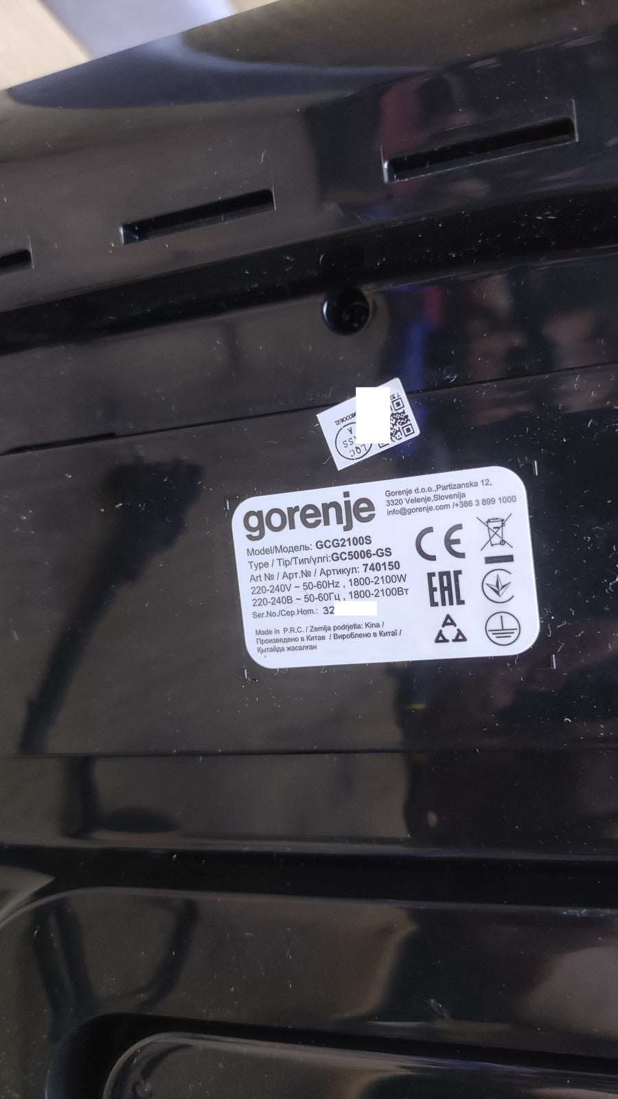 Gorenje GCG2100S Kontaktgrill (740150), Sandwichtoaster, I39617