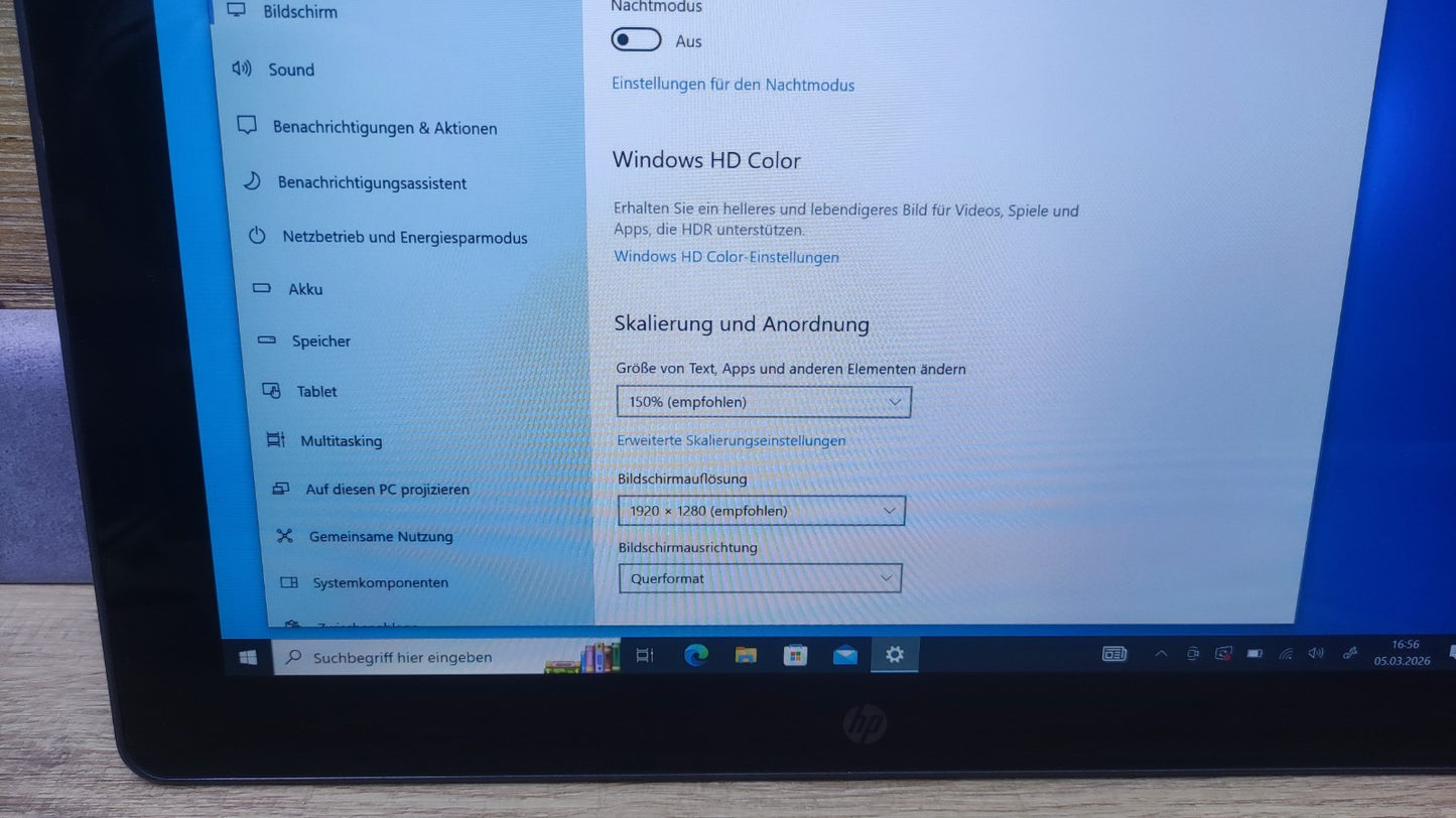 HP Pro x2 612 G2 Tablet 12" FHD 1920x1280 Touch Core i5-7Y57 8GB 256GB SSD WiFi