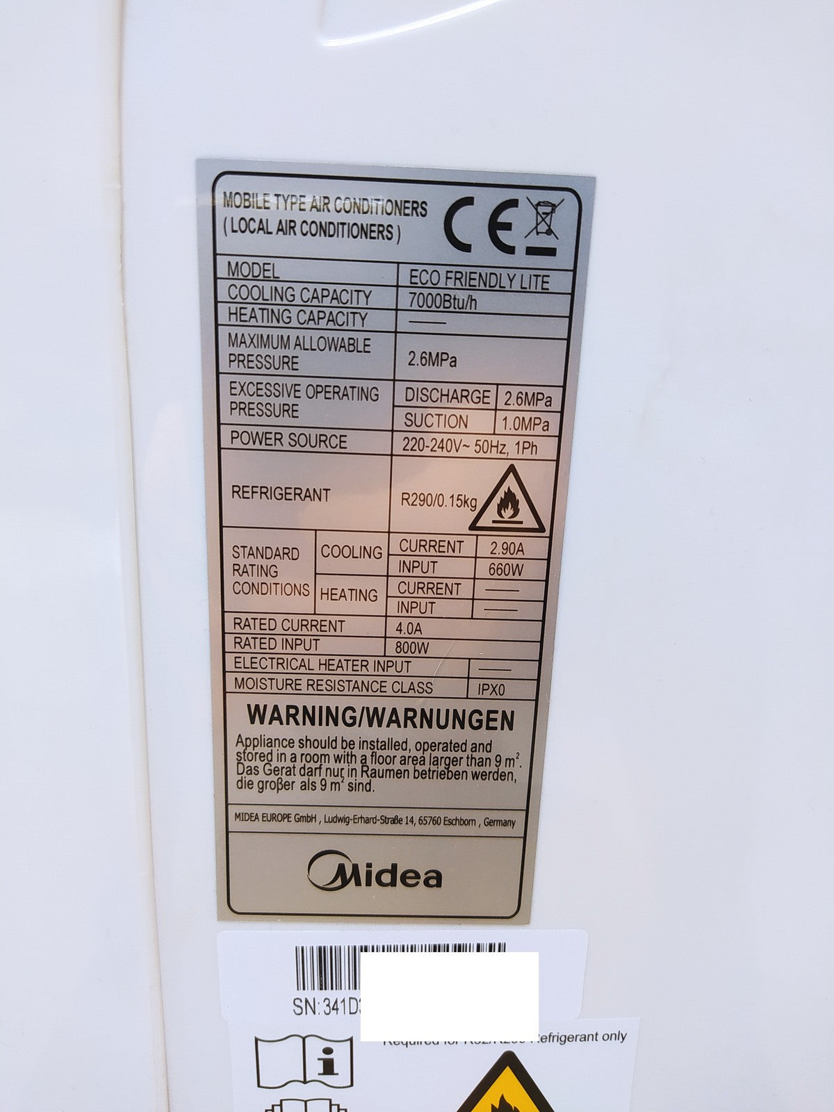 MIDEA Eco Friendly Lite Klimagerät EEK:A+, I37746