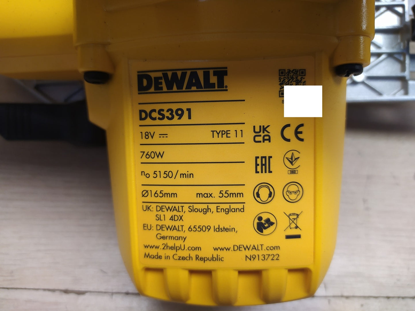 Dewalt DCS391 Akku-Handkreissäge Solo, 165 mm, 18V, I38641
