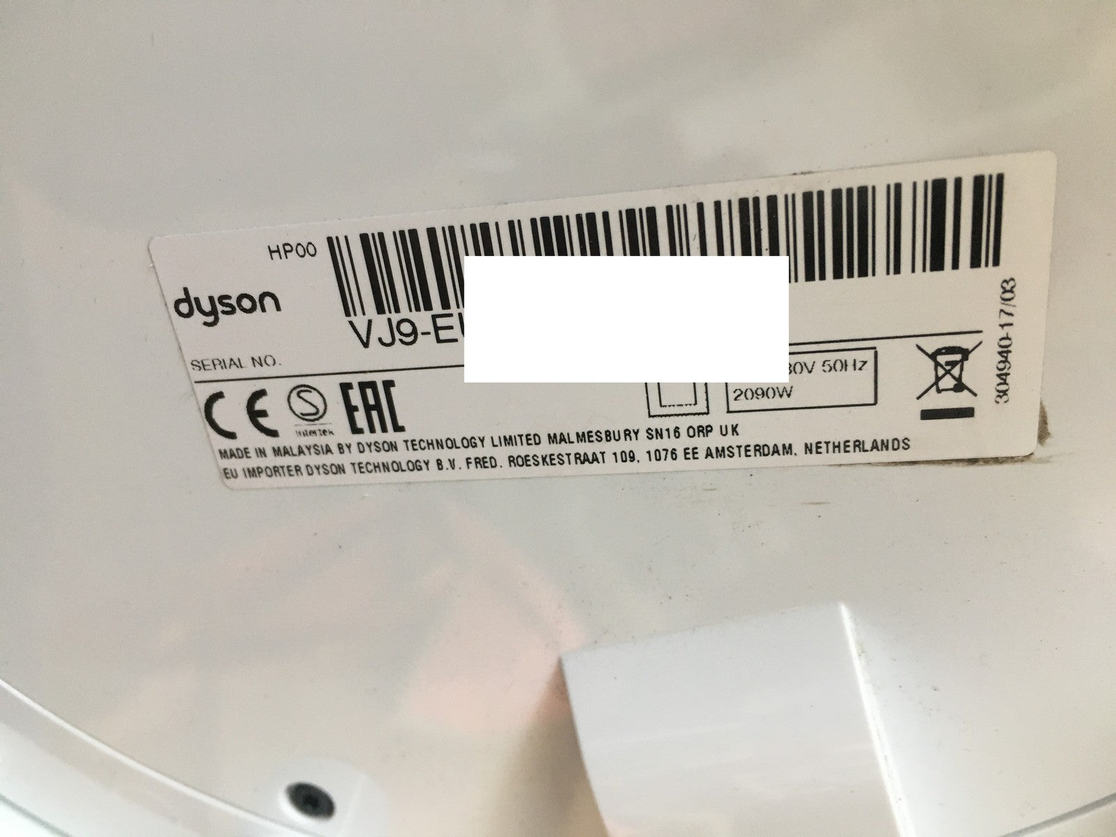 Dyson Pure Hot + Cool HP00 Fernbedienung weiß I36637
