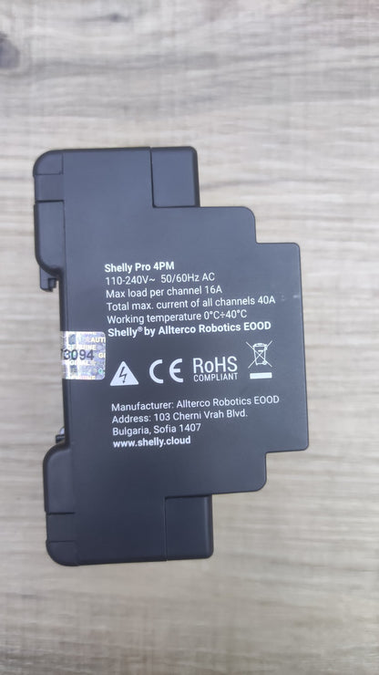 Shelly Pro 4PM Wlan, LAN & Bluetooth 4 Kanäle Smart Relais, I39057