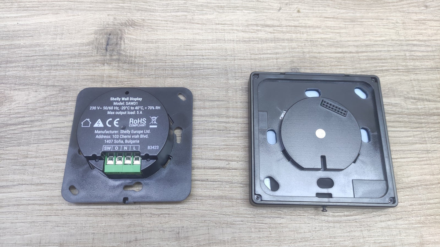 Shelly Wall Display Wlan & Bluetooth Bedienfeld Schwarz, I39201