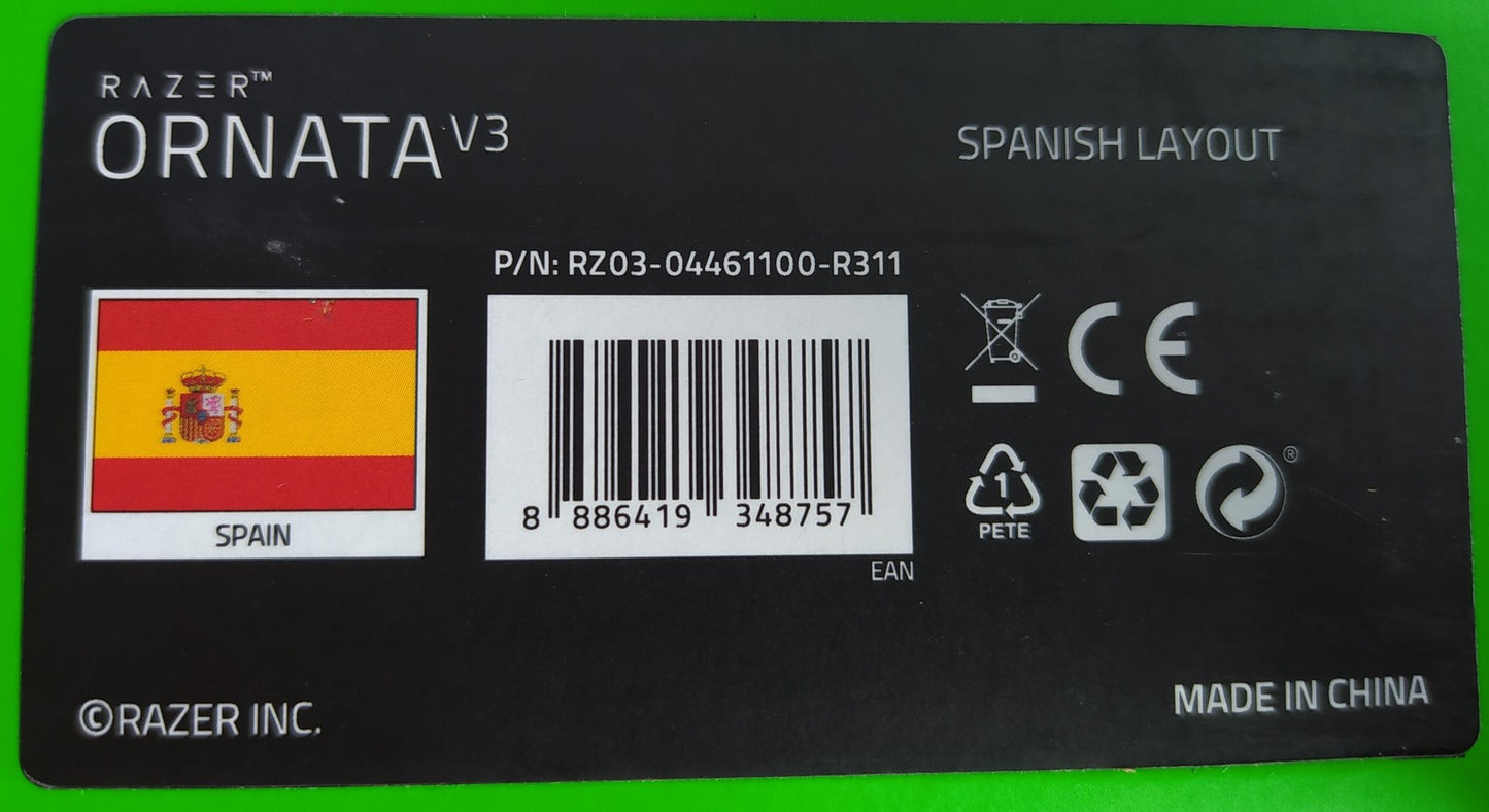 Razer Ornata V3 Gaming-Tastatur mit niedrigem Profil,  ES-Design, I36700