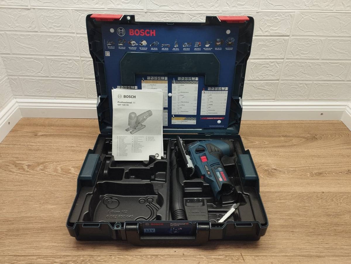 Bosch Professional GST 12V-70 Akku-Stichsäge 3 601 EA1 001 ohne Akku inkl L-Boxx
