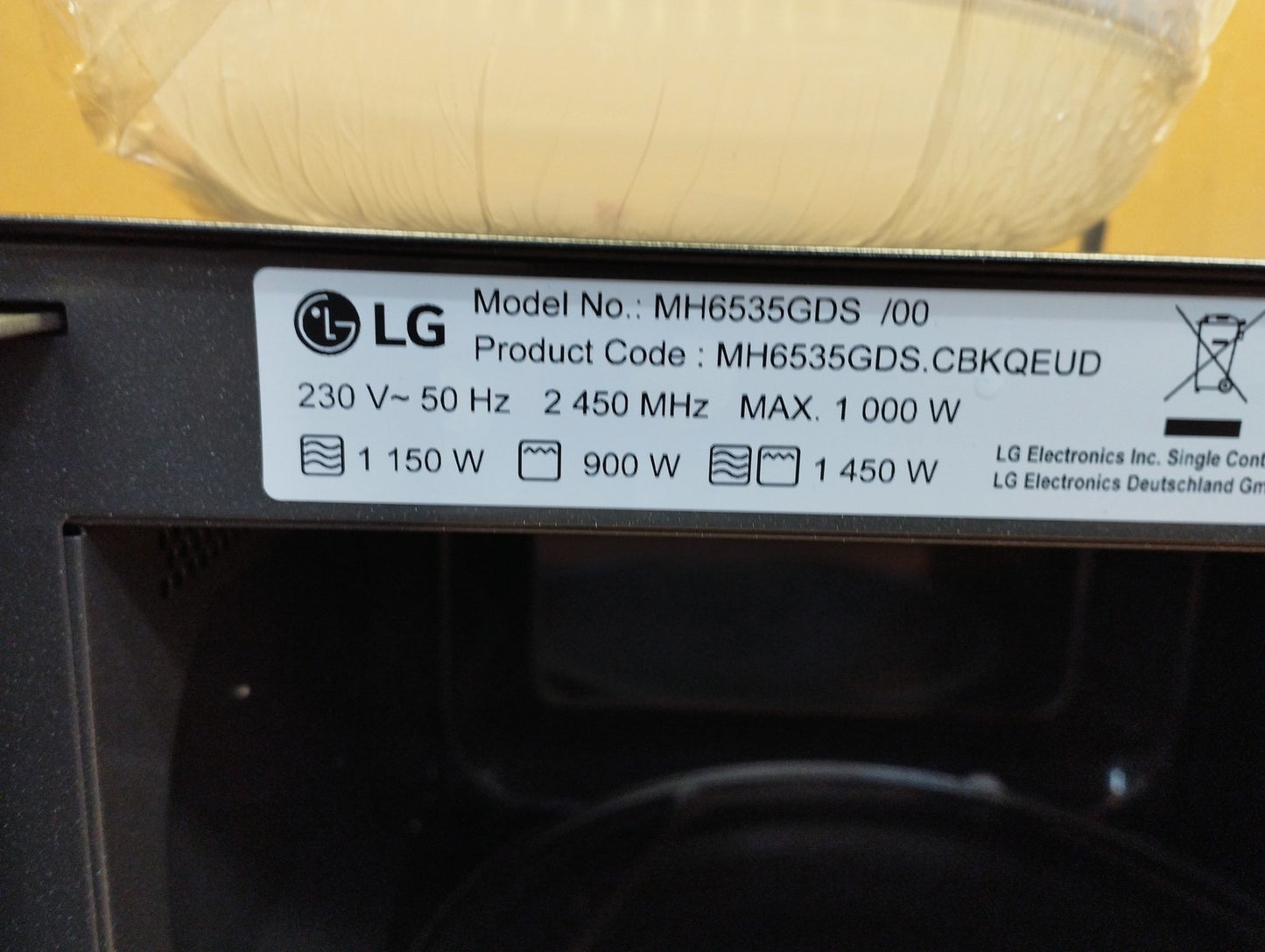 LG MH6535GDS Mikrowelle (25 L, 1000 W) mit Grill, I39494