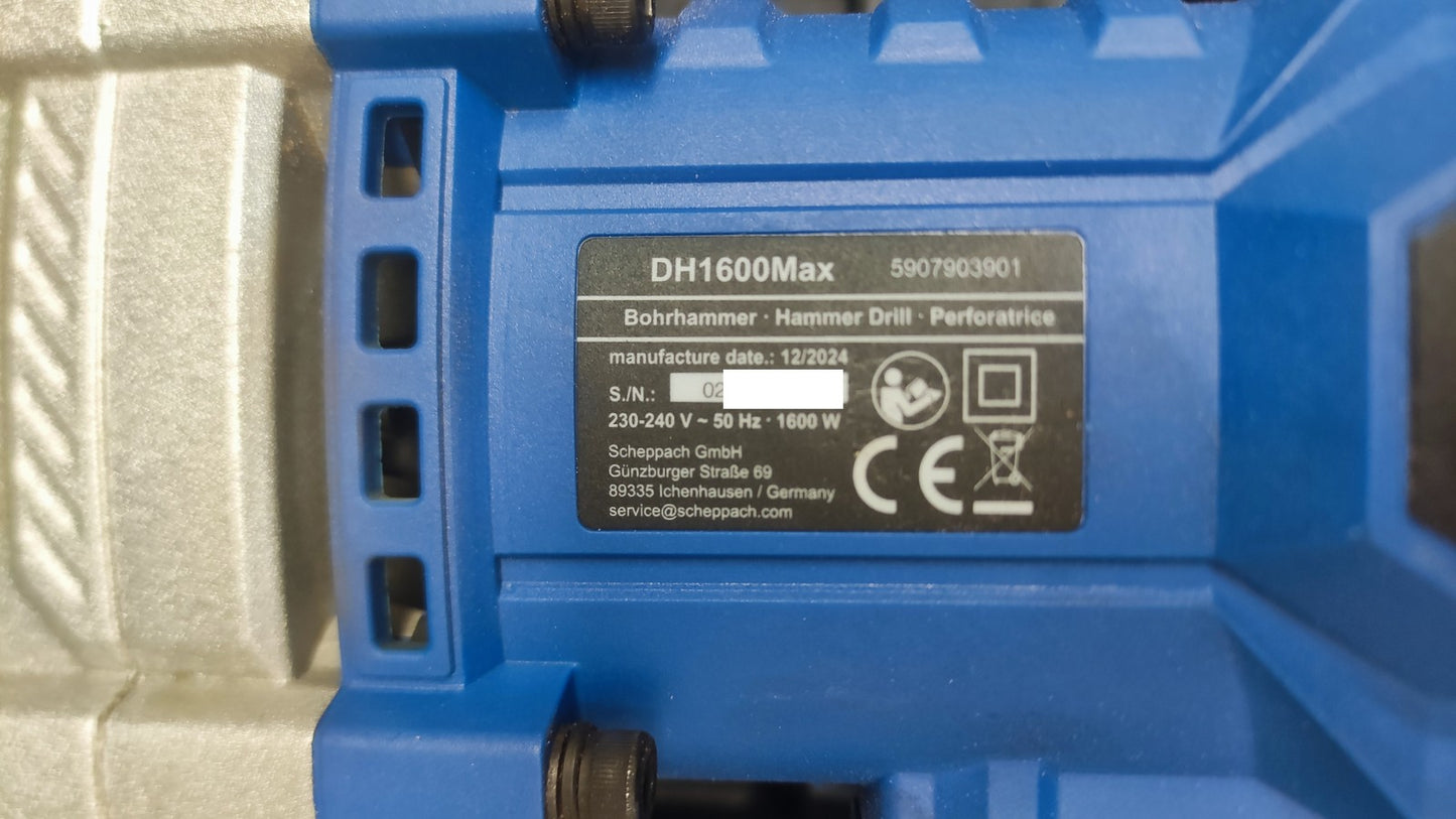 Scheppach Bohrhammer DH1600Max (5907903901), 1600W, I38381