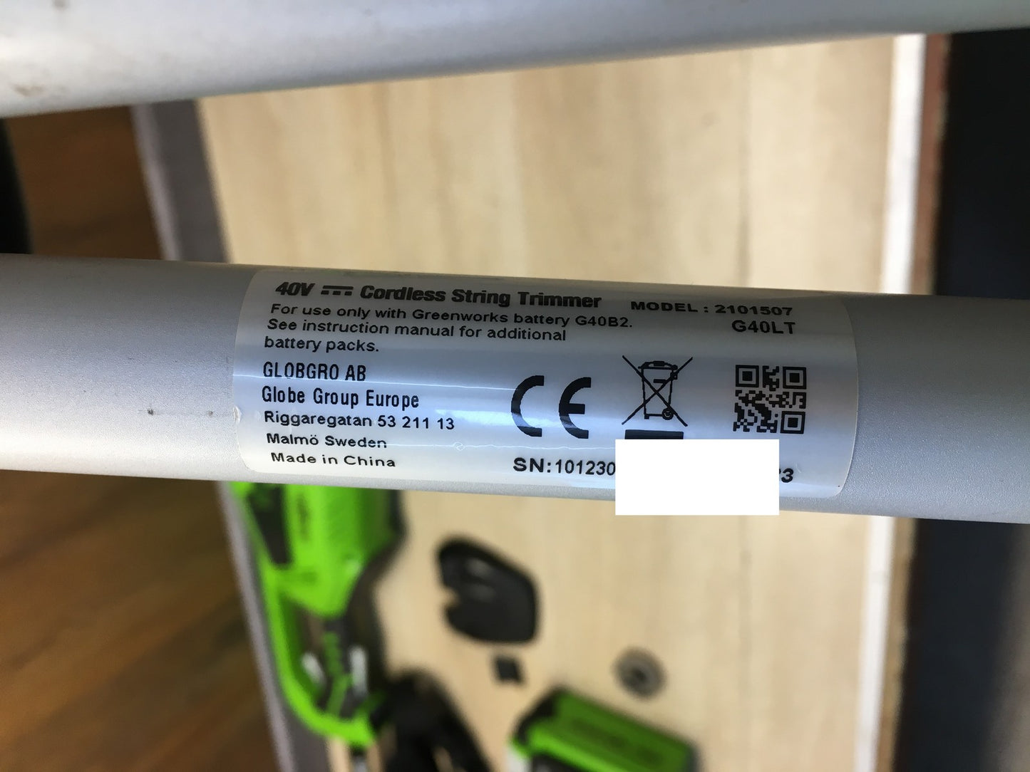 Greenworks G40LT Akku-Rasentrimmer 2101507UA, 40V, I37225
