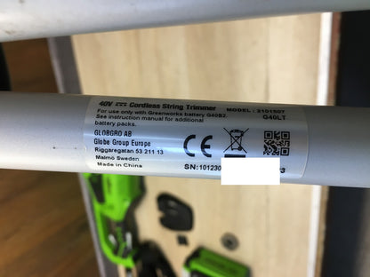 Greenworks G40LT Akku-Rasentrimmer 2101507UA, 40V, I37225