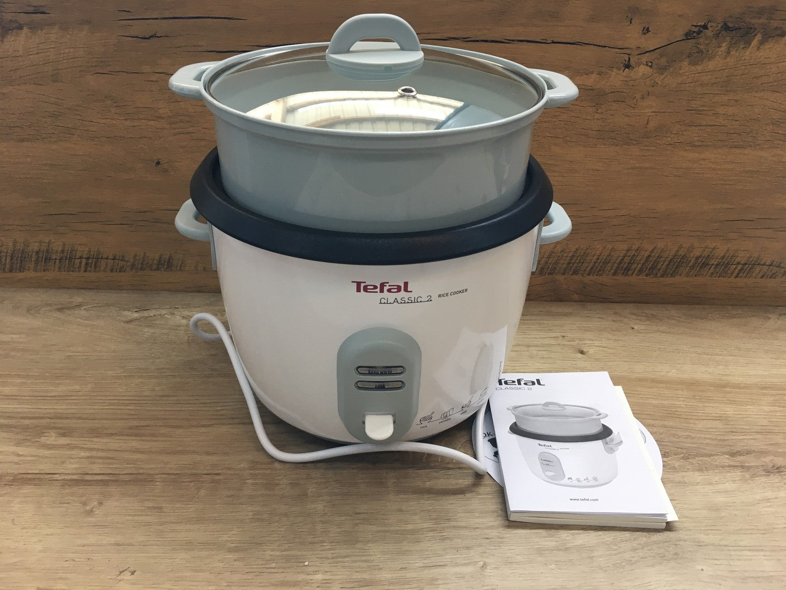 Tefal RK101115 Reiskocher mit Dampfgareinsatz, 1.8L, 600W Weiß, I39386
