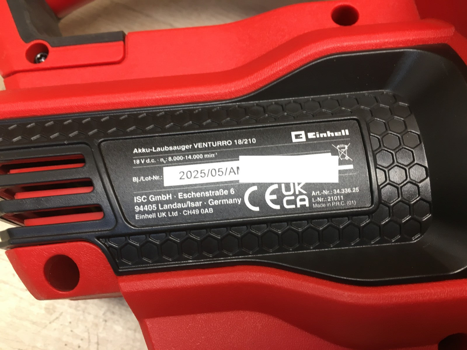 Einhell Akku-Laubsauger VENTURRO 18/210 SOLO, 18 V, I38184