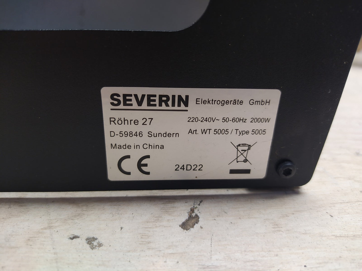 SEVERIN WT 5005 Wurster, 2000W, I38995