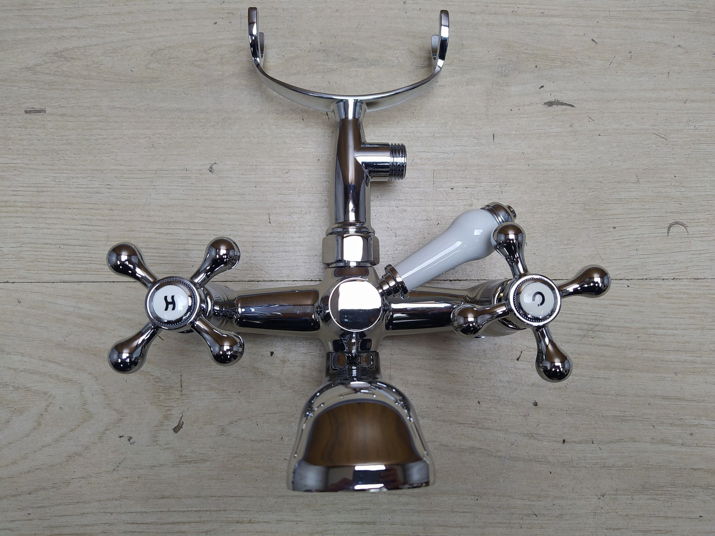 Funime Viktorianische Badewannenarmatur, 1/4-Drehung, mit Handbrause, I35547