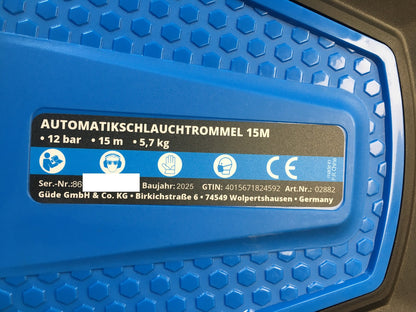 Güde Druckluft-Wandschlauchaufroller 15m (02882), I38223