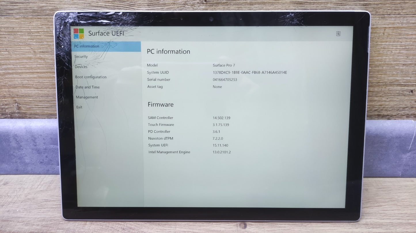 Microsoft Surface Pro 7 Tablet 12.3" 2736x1824 Intel i7 16GB 512GB GLASBRUCH