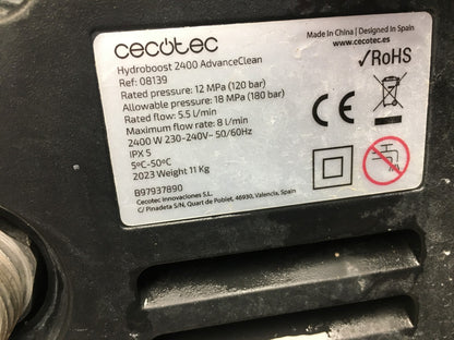 Cecotec 08139 Hochdruckreiniger HydroBoost 2400 AdvanceClean, 2400 W, I38619