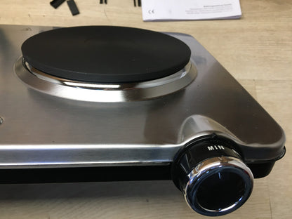 Bomann Edelstahl-Doppelkochplatte DKP 5033 E CB, 2500W, I36407