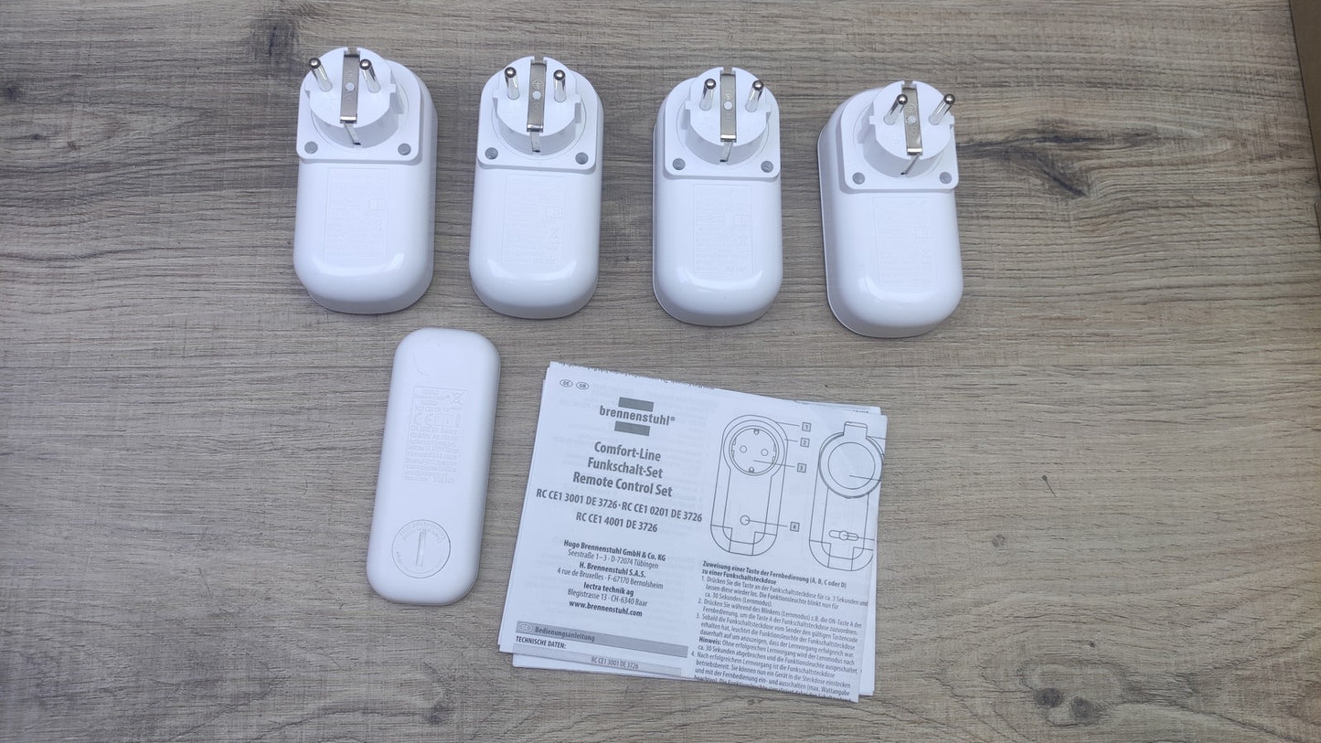 Brennenstuhl Funkschalt-Set RC CE1 4001, 4er Funksteckdosen Set, I39173
