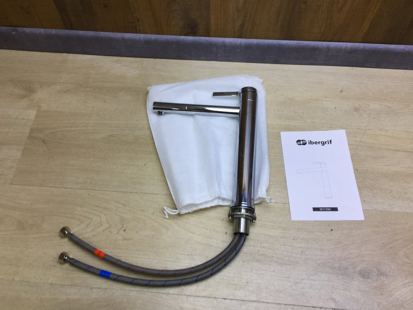 IBERGRIF W11299 Wasserhahn Bad Hoch-Waschtischarmatur chrom, I30665