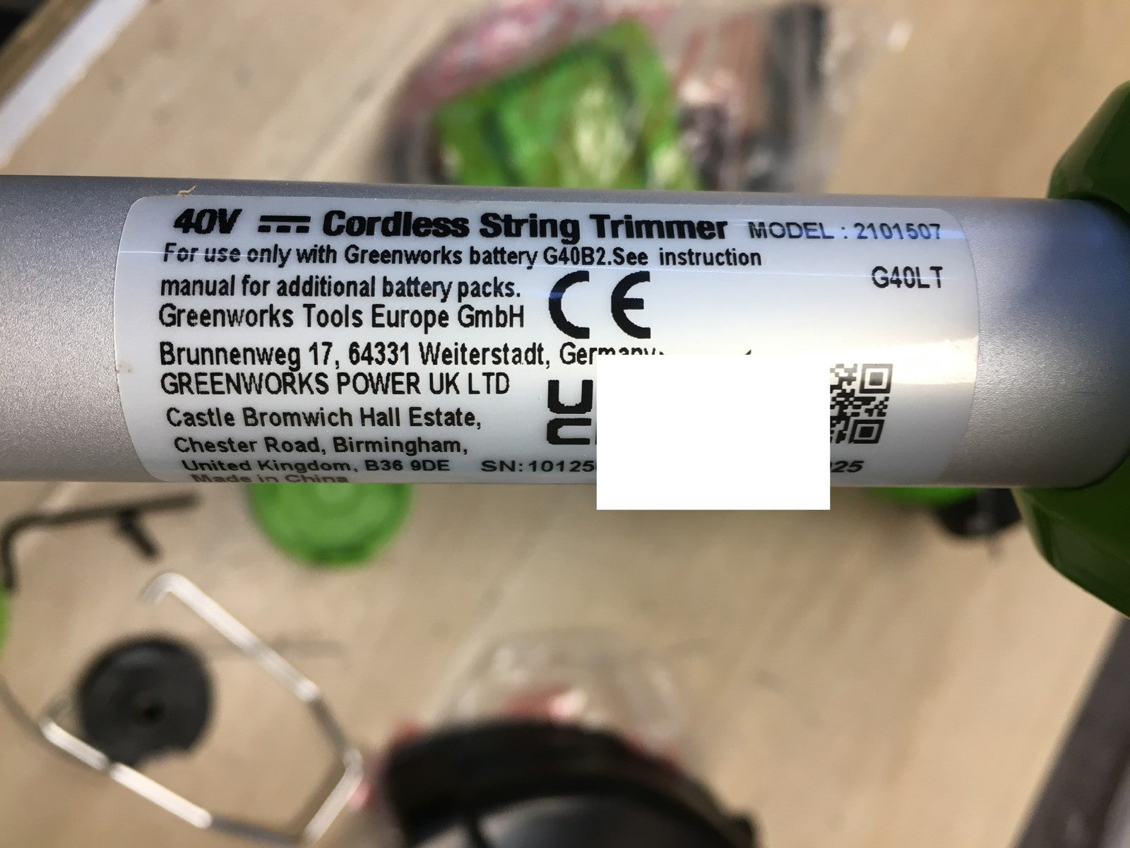 Greenworks G40LT Akku-Rasentrimmer 2101507UA, mit Akku 2,0Ah, 40V, I37231