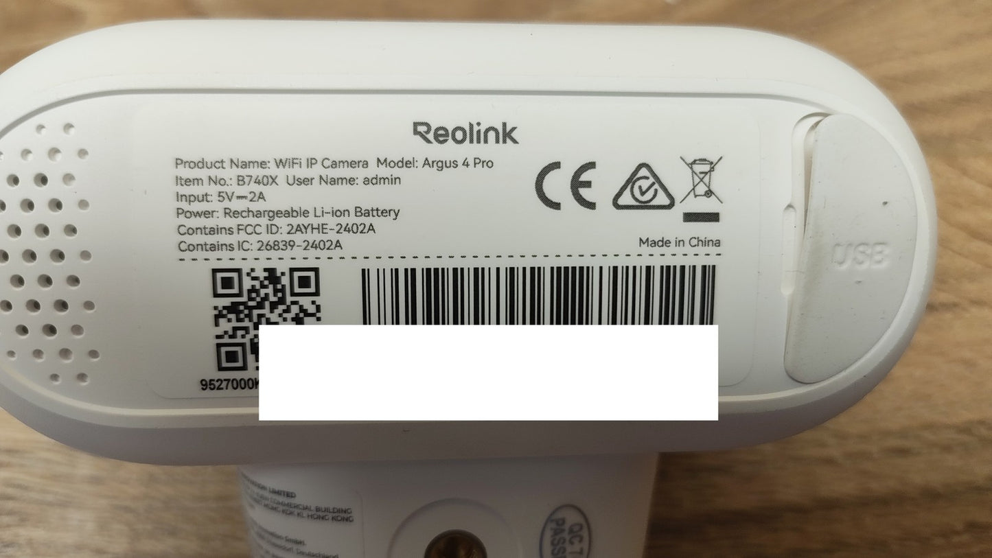 Reolink Argus 4 Pro+ Überwachungskamera mit Solarpanel, Aussen, I40032