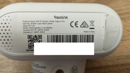 Reolink Argus 4 Pro+ Überwachungskamera mit Solarpanel, Aussen, I40032