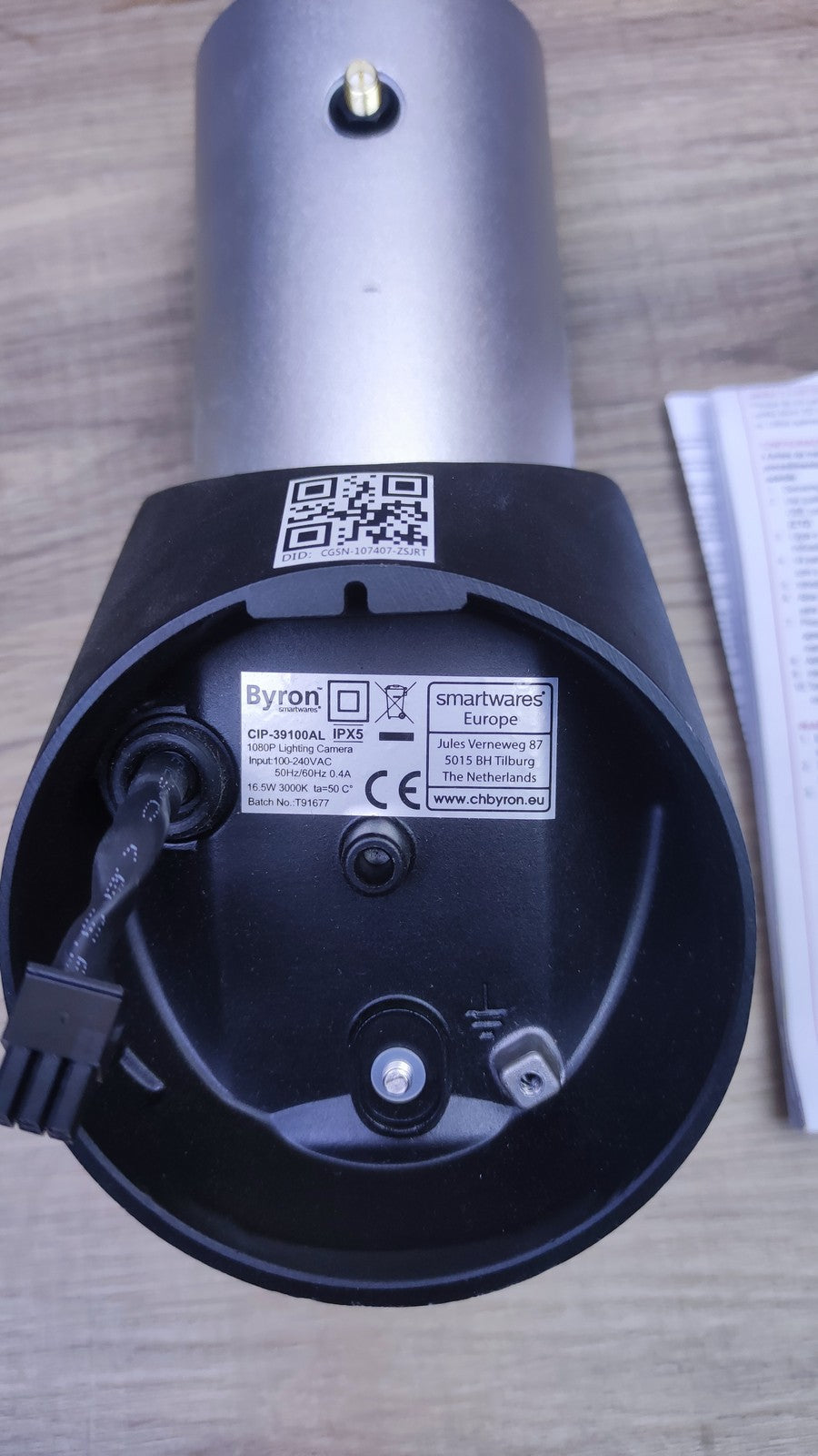 Smartwares Byron CIP-39100 Außenleuchte mit Überwachungskamera, I36529