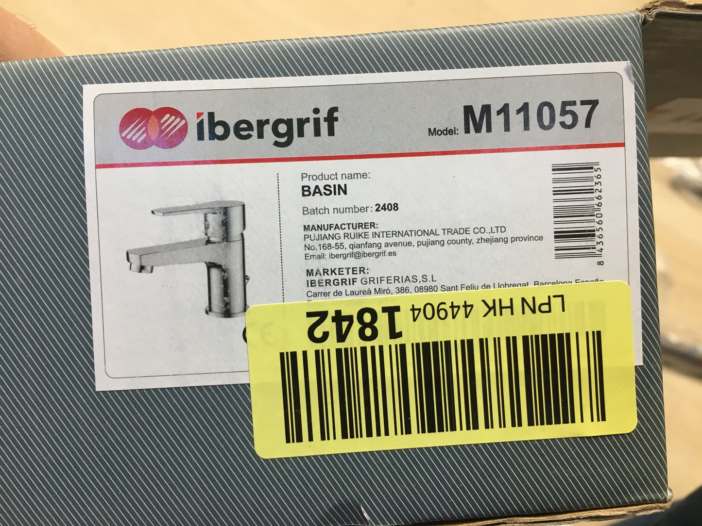 Ibergrif M11057 Wasserhahn Bad-Mischbatterie, I37555
